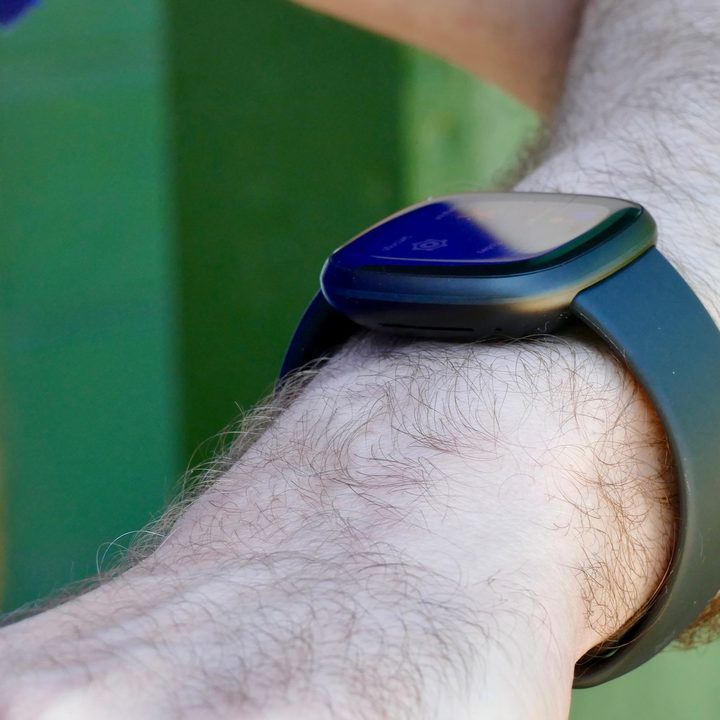 Fitbit Versa 3 from the side