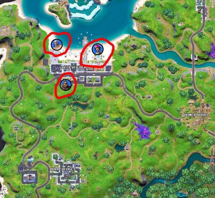 Fortnite Sunny, Joey or Beach Brutus locations.