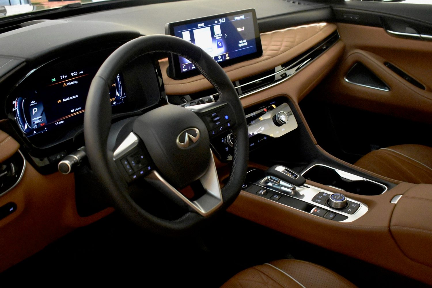 Interior view of the 2022 Infiniti QX60
