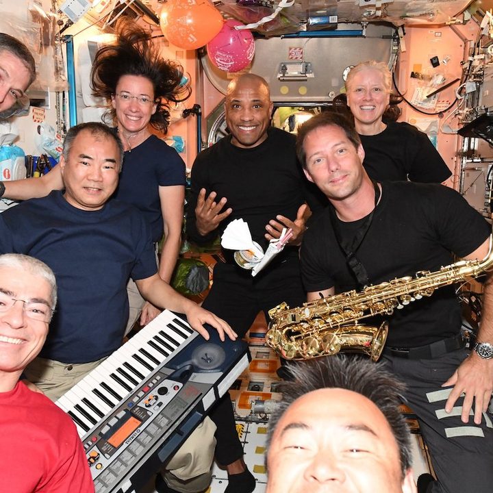 A birthday party on the ISS.