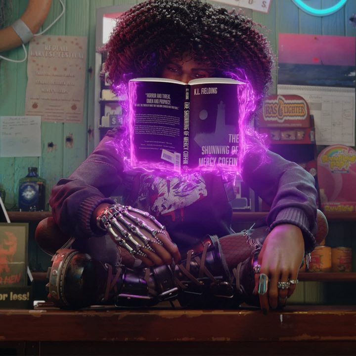 A character levitates a book in Redfall.
