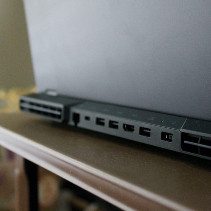 The ports located on the back of the Lenovo Legion 5 Pro.