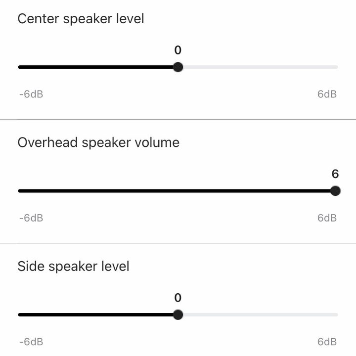 LG SP9YA Dolby Atmos soundbar app screenshot.