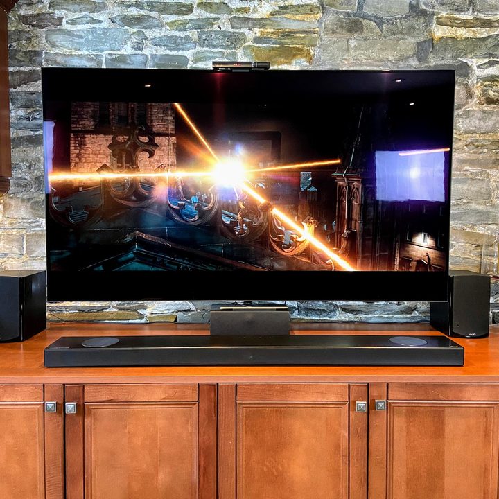LG SP9YA Dolby Atmos soundbar.