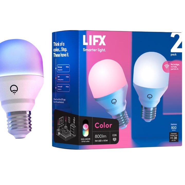 LIFX Color E26 Edison Smart Bulbs 2-Pack