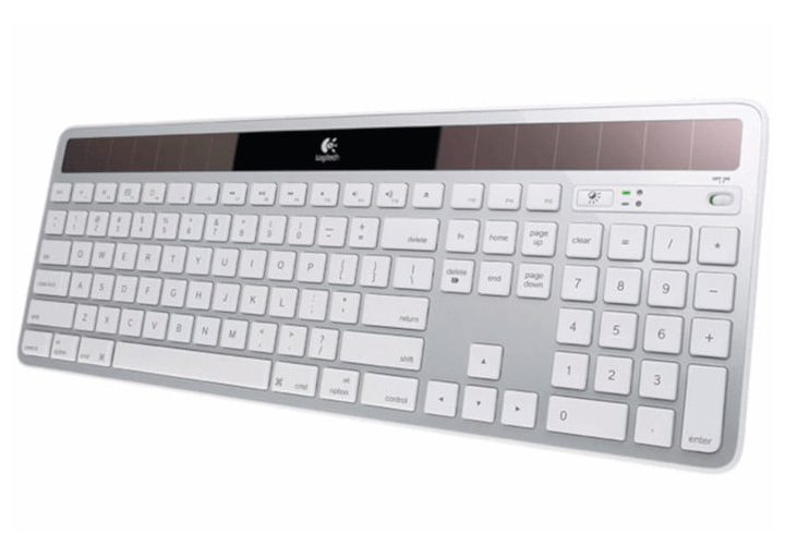 A Logitech K750 solar keyboard.