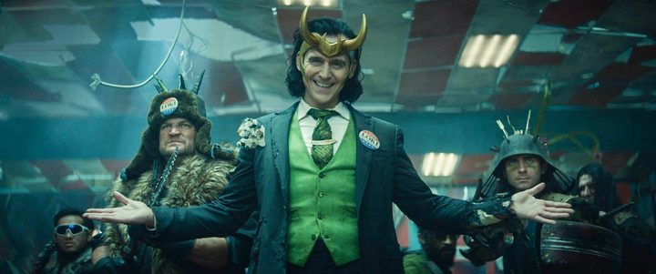 Tom Hiddleston as Loki.