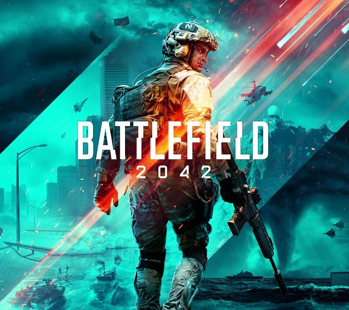 The key art for Battlefield 2042.
