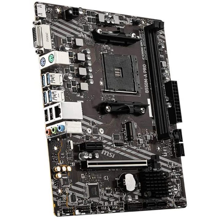 The MSI B550M-A Pro motherboard on a white background.
