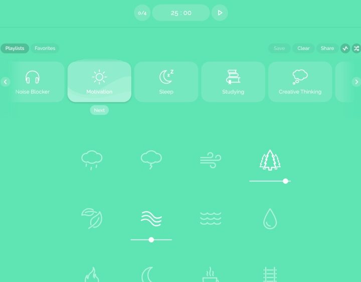 Noisli screenshot.