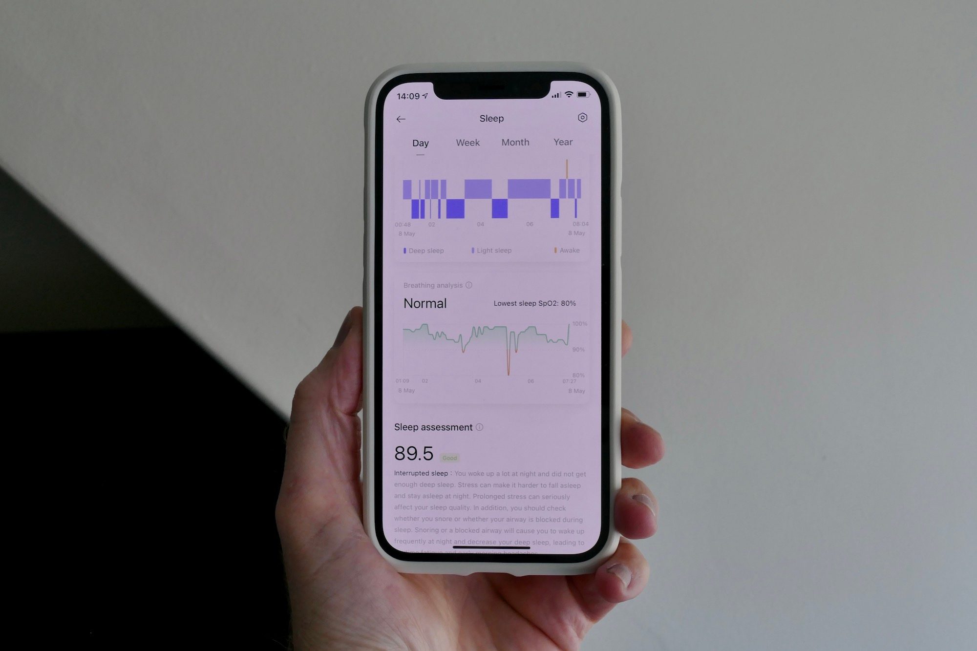 Oppo HeyTap app sleep screen
