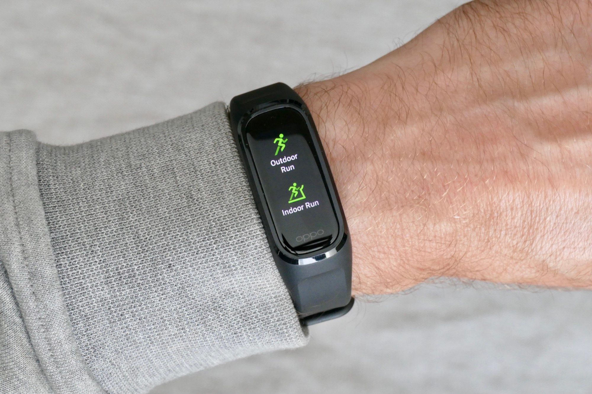 Oppo Band workout screen