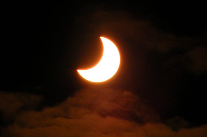 A partial solar eclipse.