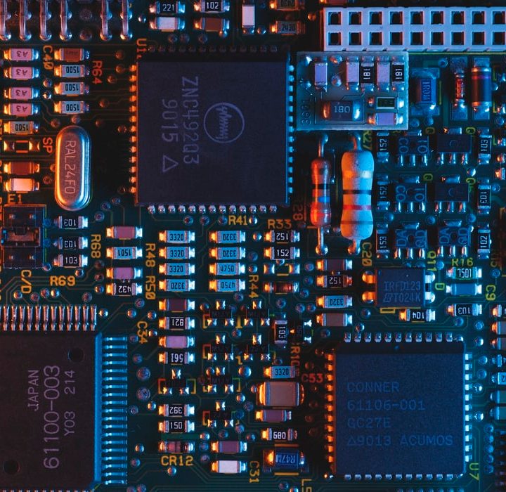 Circuit board with microchips