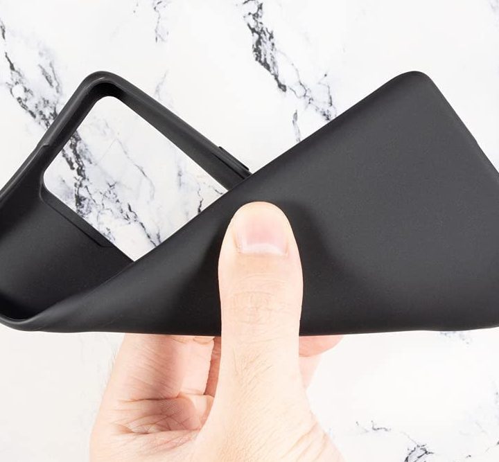 Image of the Shantime Soft Silicone Bumper Case being held in a hand