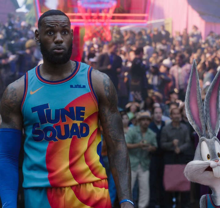 LeBron James and Bugs Bunny in Space Jam: A New Legacy.