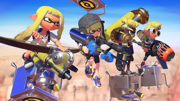 A team of Inklings in the air.