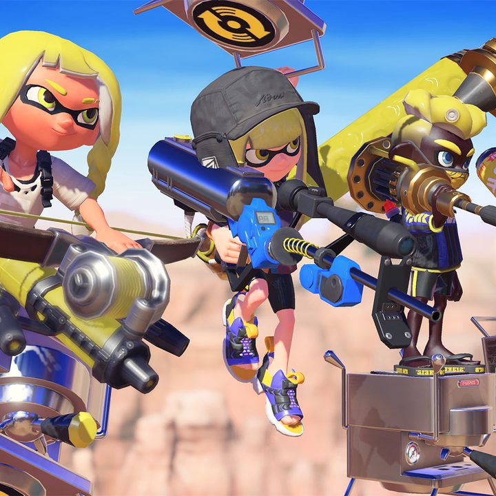 A team of Inklings in the air.