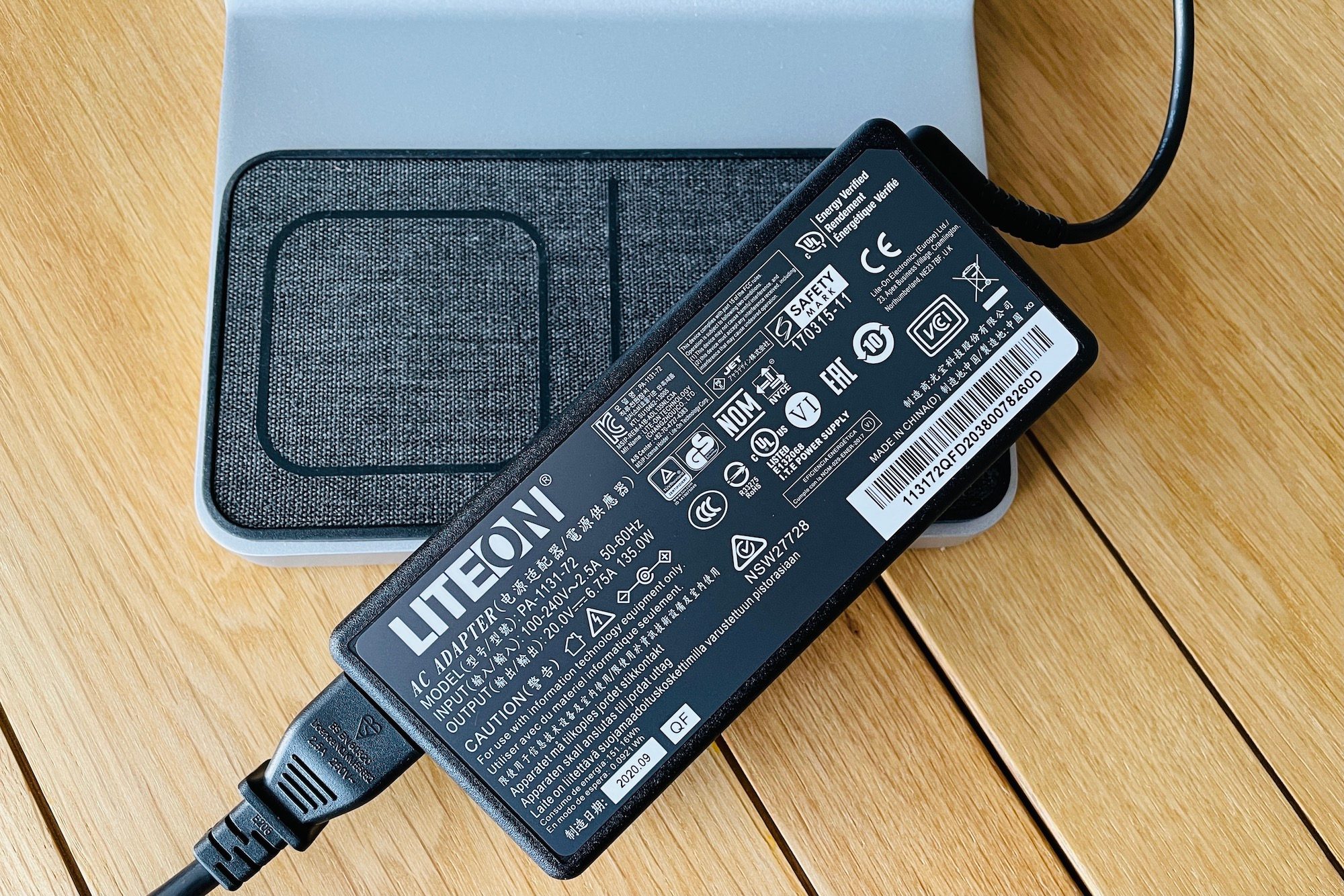 The power adaptor for the Kensington StudioDock