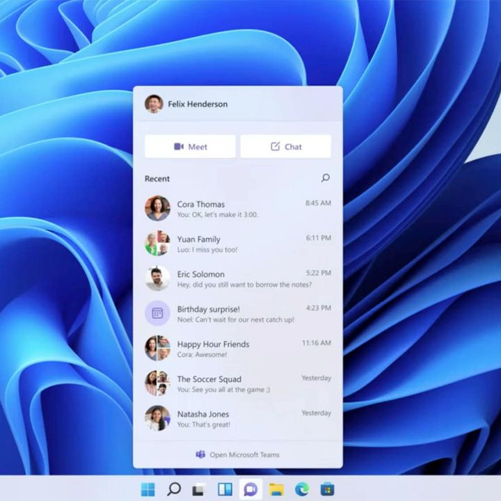 Teams Integration In Windows 11.