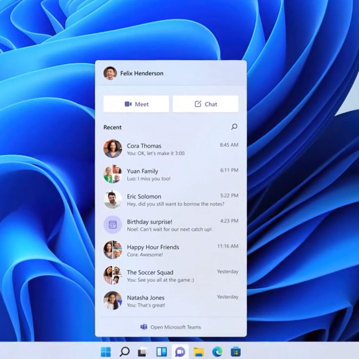Microsoft Teams is now integrated right into Windows 11.