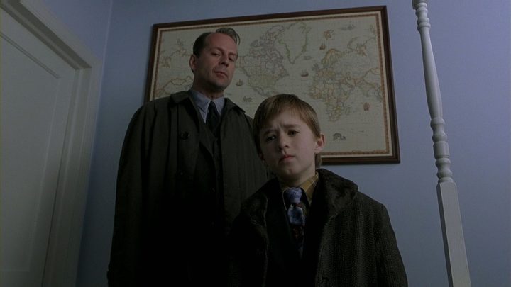 Dr. Malcolm and Cole looking down in The Sixth Sense.