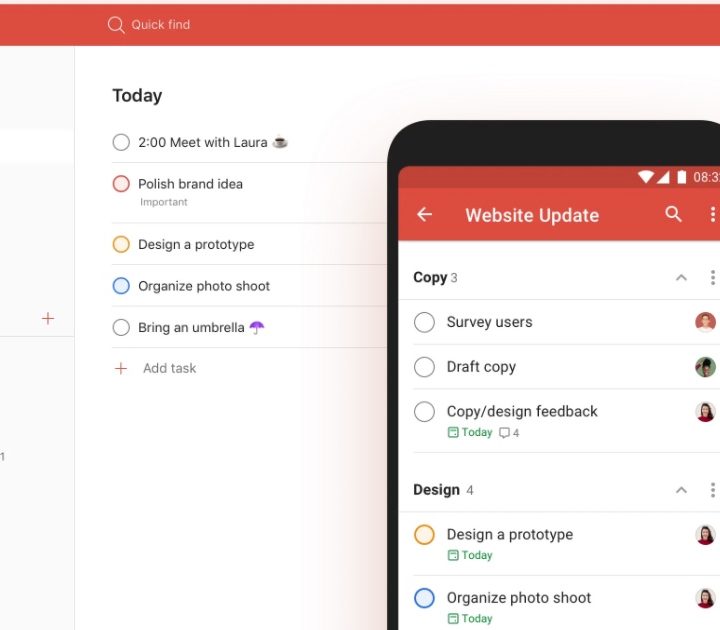 Todoist screenshot.