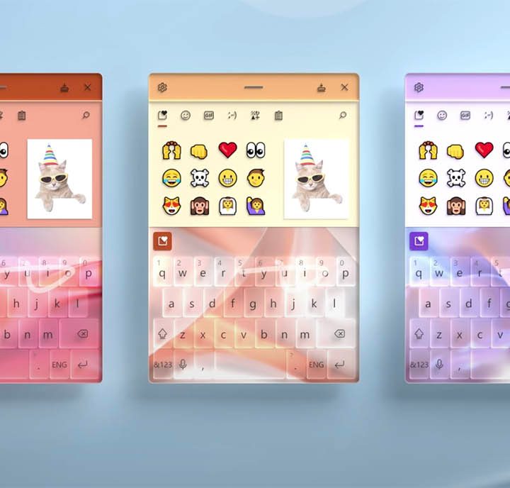 A new touch-type keyboard for touchscreens in Windows 11.