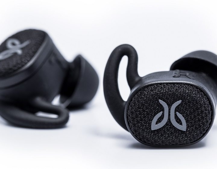 black vista 2 earbuds white background