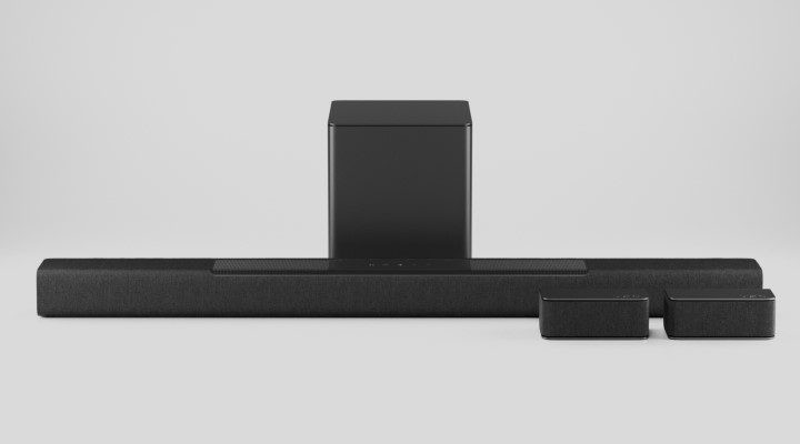vizio m series soundbar with grey background