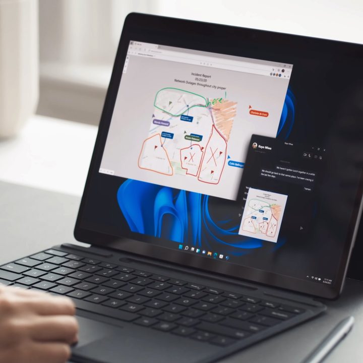 Windows 11 on a tablet.