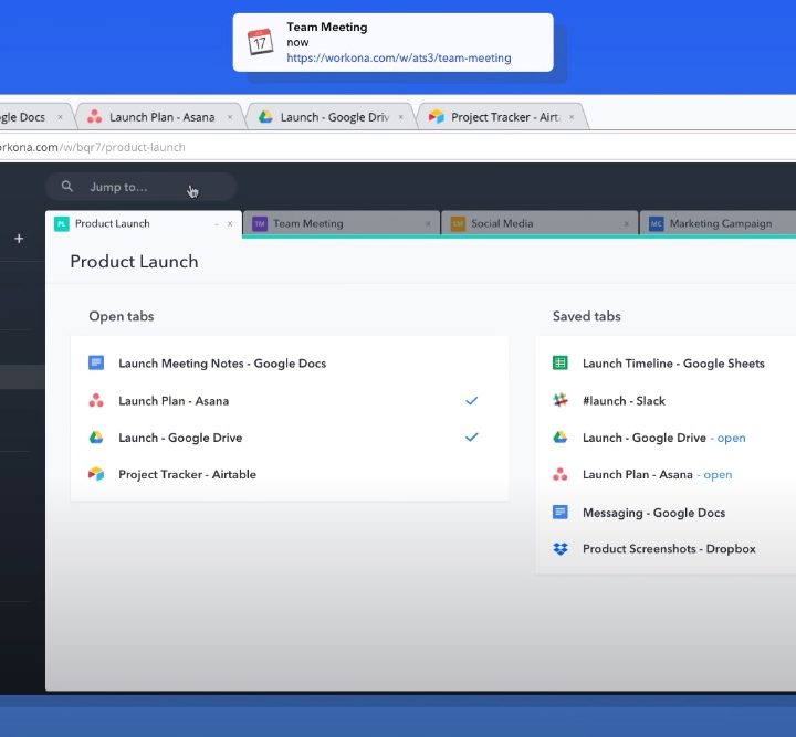 Workona screenshot.