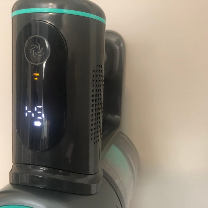Wyze Cordless Vacuum in charging base.
