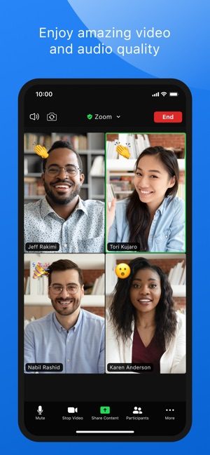 Zoom app video call.