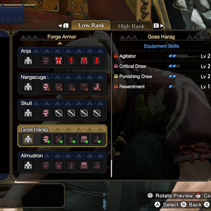 Goss Harag armor screen.