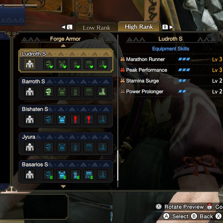 Ludroth S armor screen.