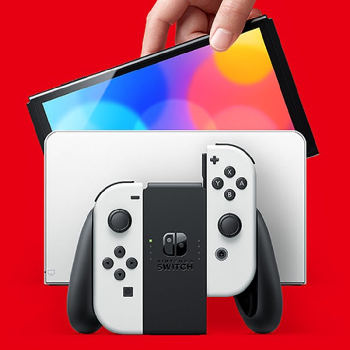 A Nintendo Switch OLED.