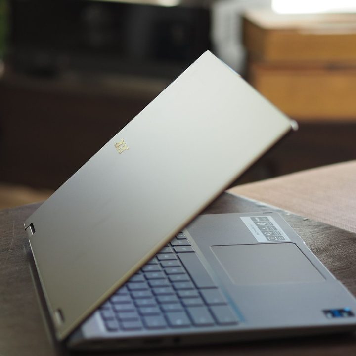 The Acer Chromebook Spin 713 with its lid open.