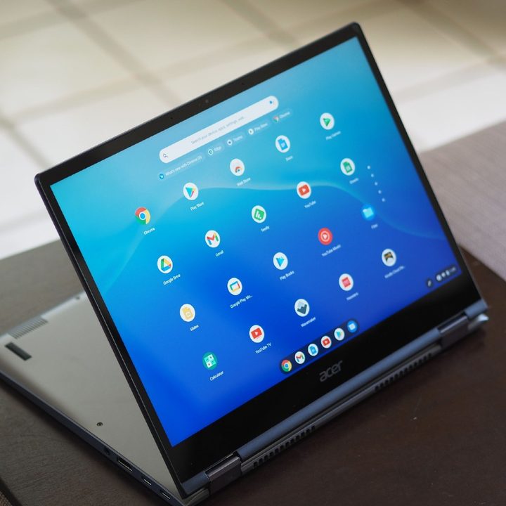 Acer Chromebook Spin 713 in presentation mode.