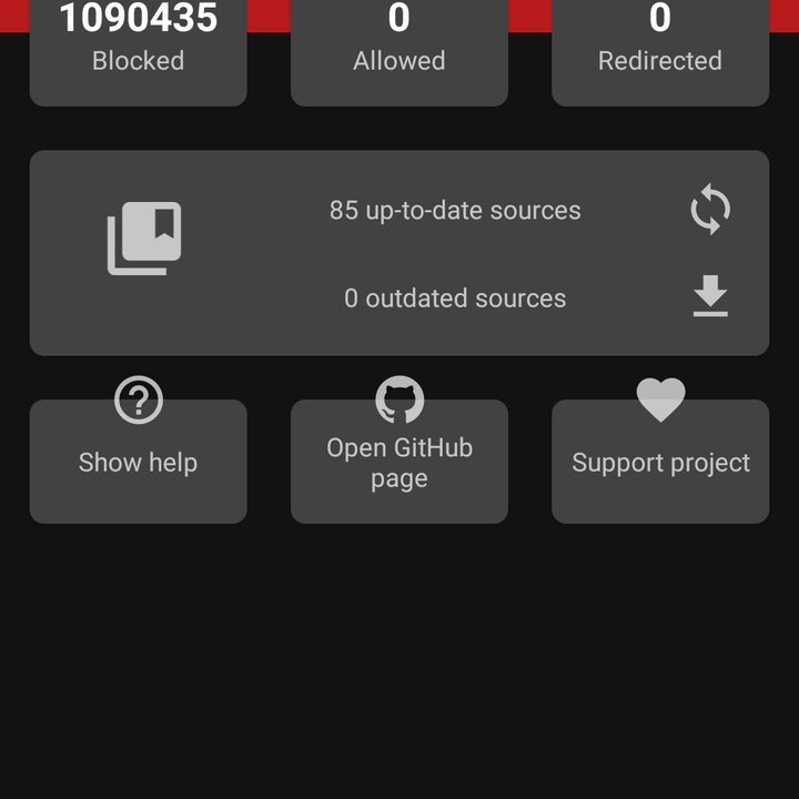 AdAway Android ad blocker screen shot.