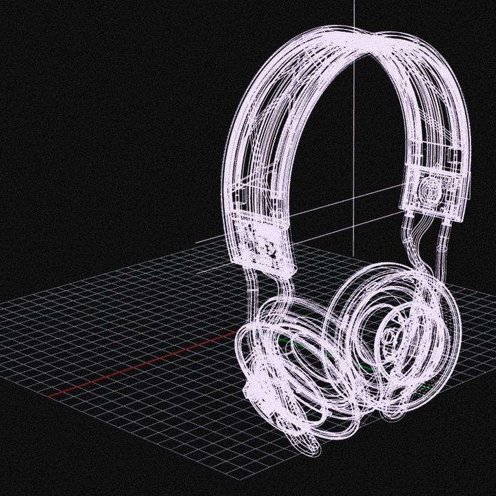 A concept drawing of the Adidas RPT-02 SOL headphones.