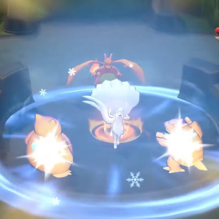 Alolan Ninetales AoE attack in Pokémon Unite.