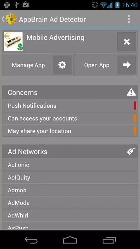 AppBrain Ad Detector for Android notifications.