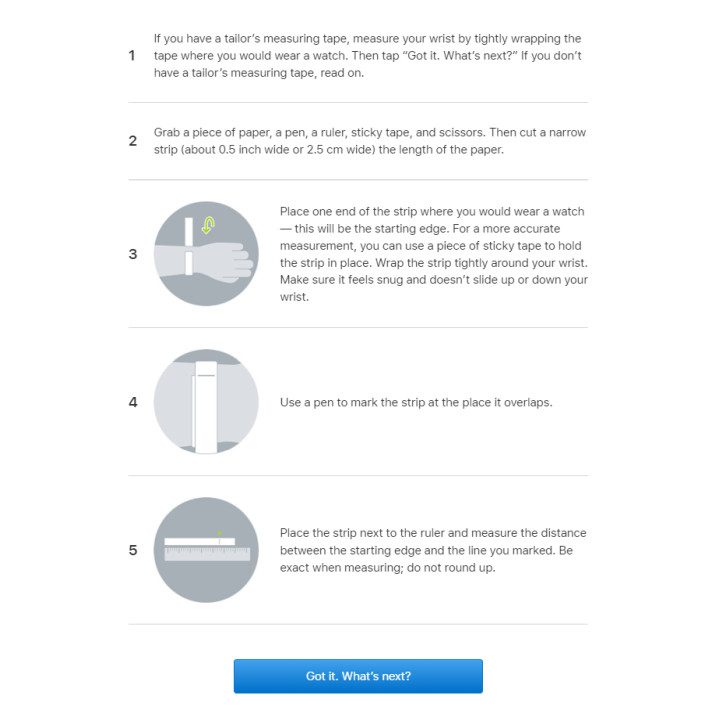 Apple Watch Solo Loop how to measure your wrist with household objects.