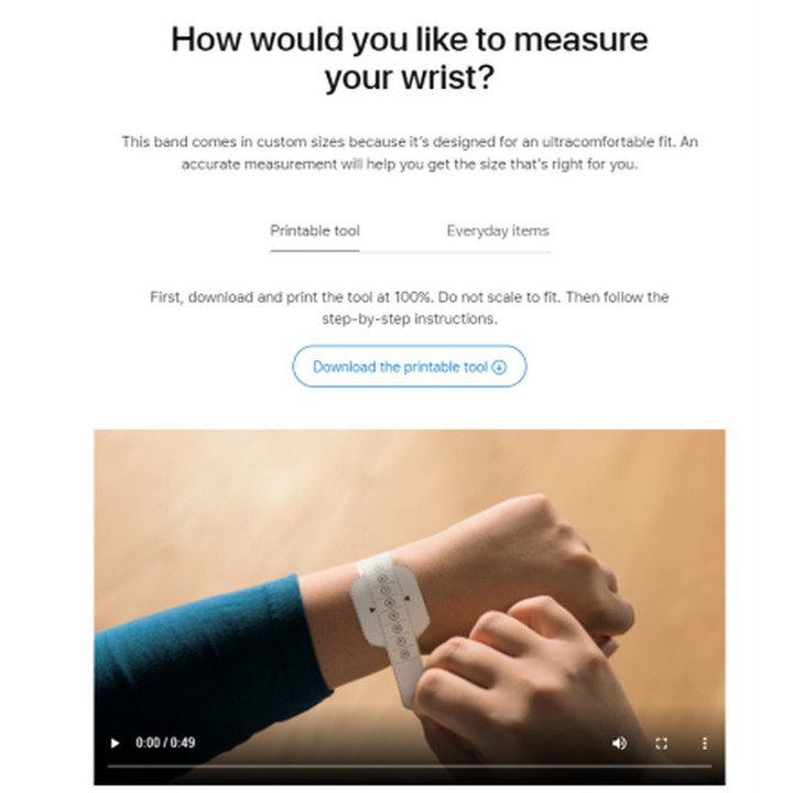 Apple Watch Solo Loop how to measure video guide.