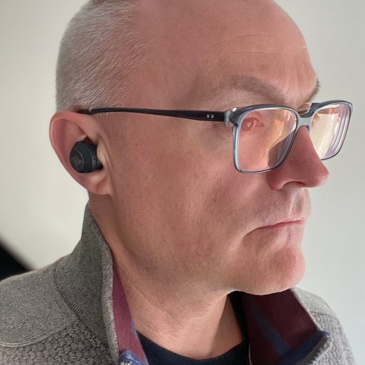 Beoplay EQ seen in the ear.