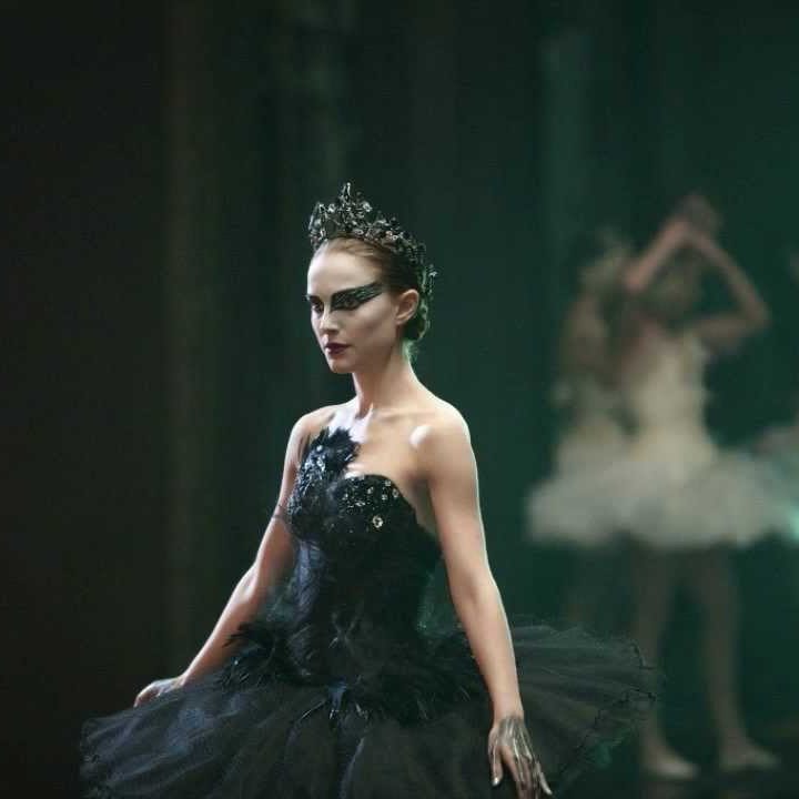 Nina in her black swan costume in Black Swan.