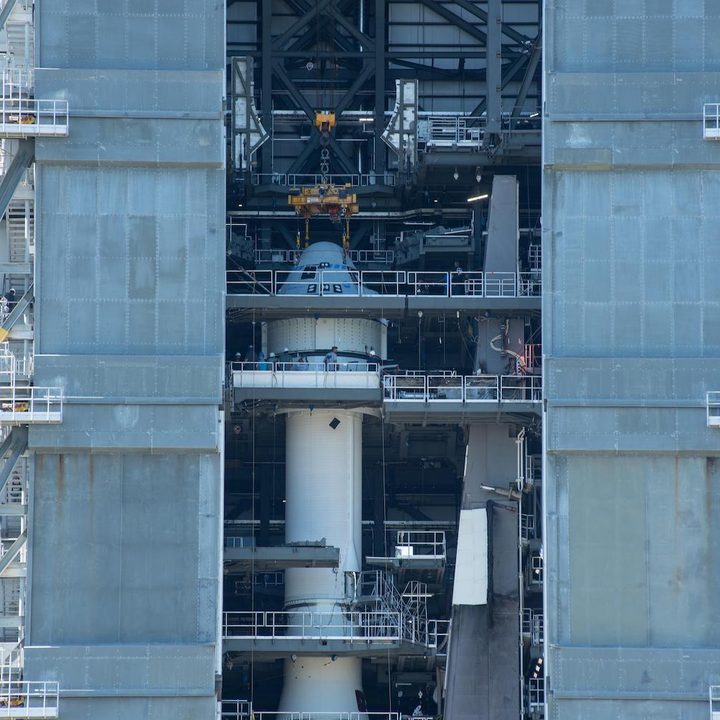 Boeing's Starliner spacecraft ahead of launch.
