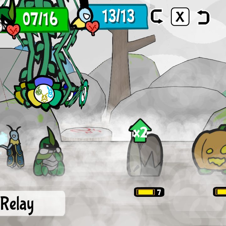 Character in battle in Bug Fables.