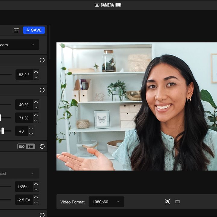 The Facecam software running on MacOS.